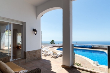 Casa de vacaciones con vistas al mar Mediterráneo en Salobreña