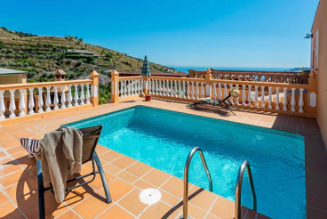 Traditionelles Andalusisches Haus mit dem Strand fast vor der Tür